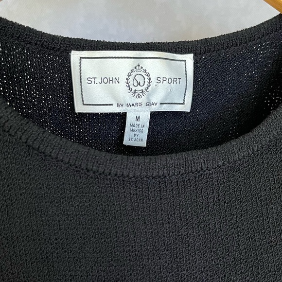 St John Sport | Wool Blend | Sleeveless | Knit Striped Tank Top - Picture 4 of 12